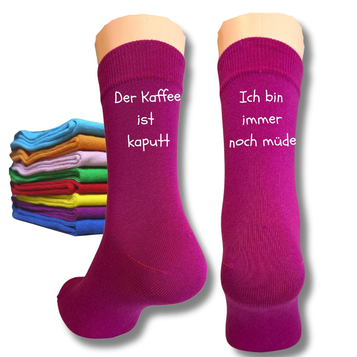 Bunte Spruch Socken Der Kaffee ist kaputt