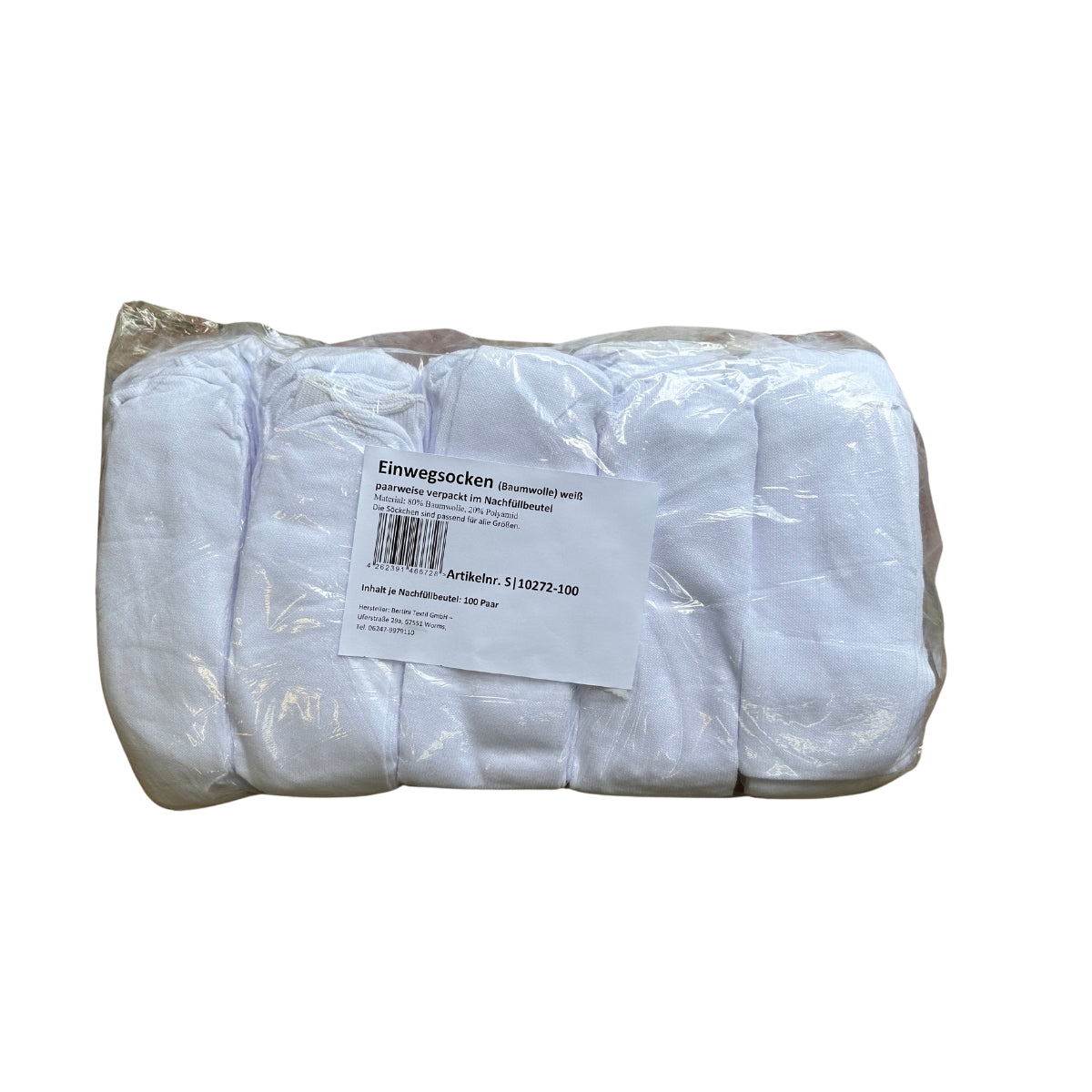 Einwegsocken Einmalsocken mit Baumwolle weiß | 100 Paar