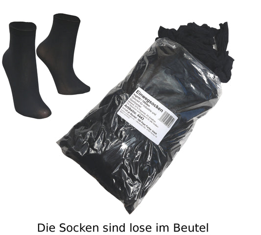 Schwarze Einwegsocken – stark im Einsatz | 100 Paar