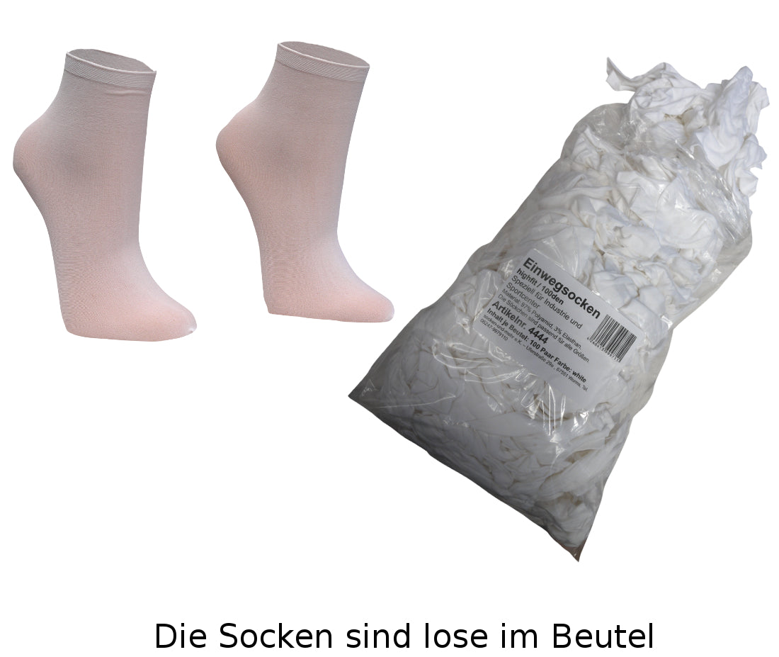 Socken für einmal – sauber & praktisch weiß | 100Paar