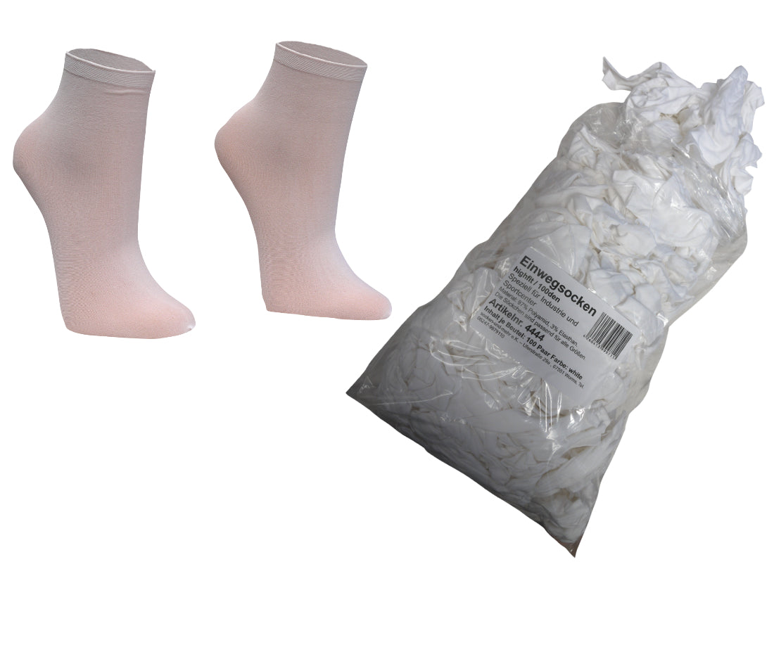 Socken für einmal – sauber & praktisch weiß | 100Paar