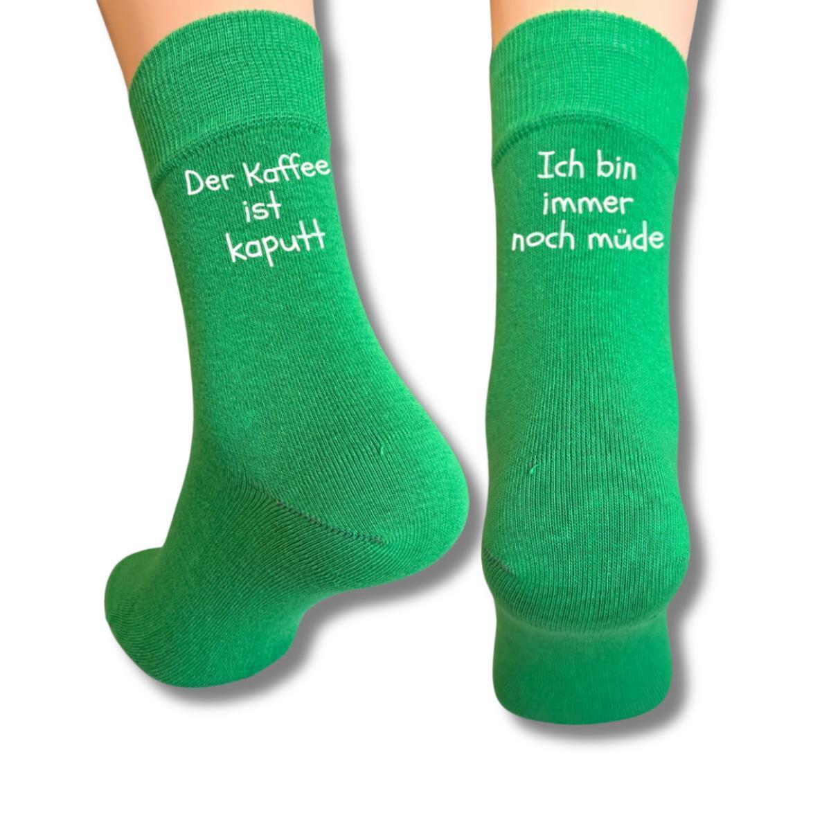 Bunte Spruch Socken Der Kaffee ist kaputt