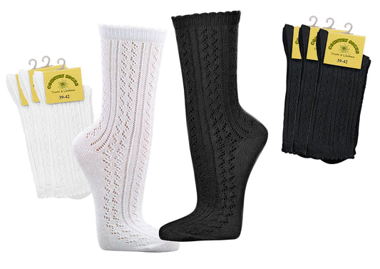 Damensocken in Häkeloptik | 1 Paar