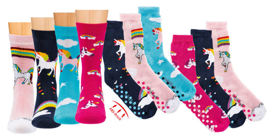 Einhorn Socken mit ABS Sohle | 3 Paar