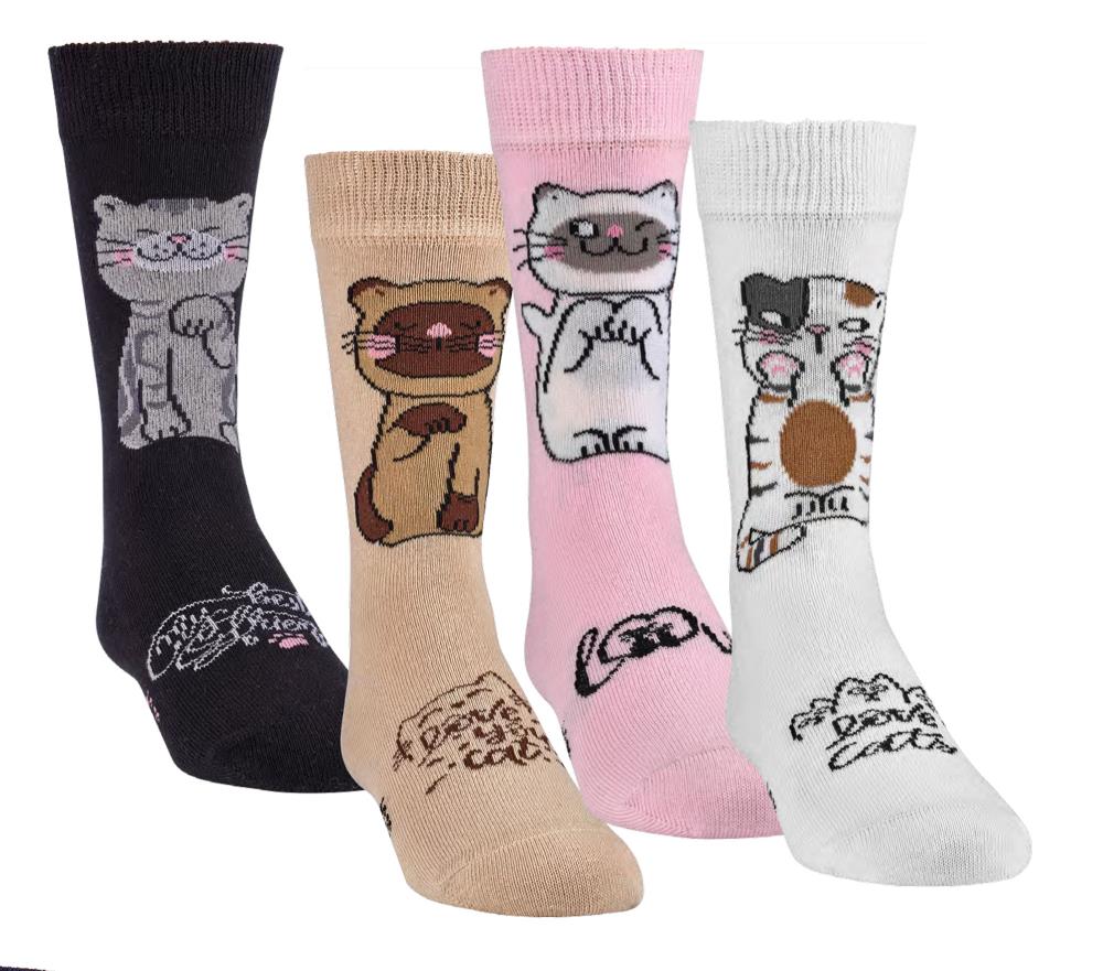 Kindersocken Katzenliebe | 3 Paar