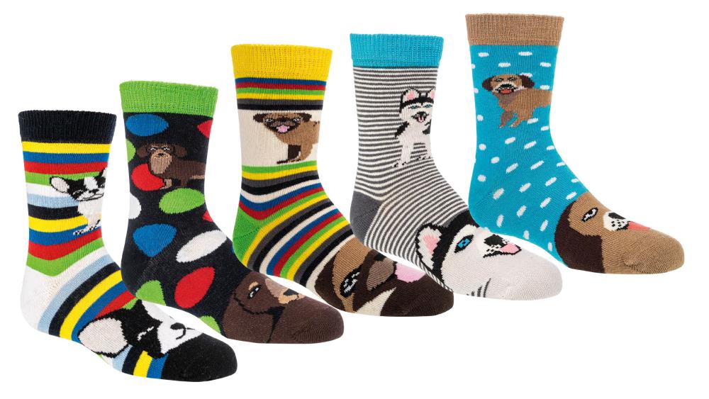 Kindersocken mit Hundemotiv | 3 Paar