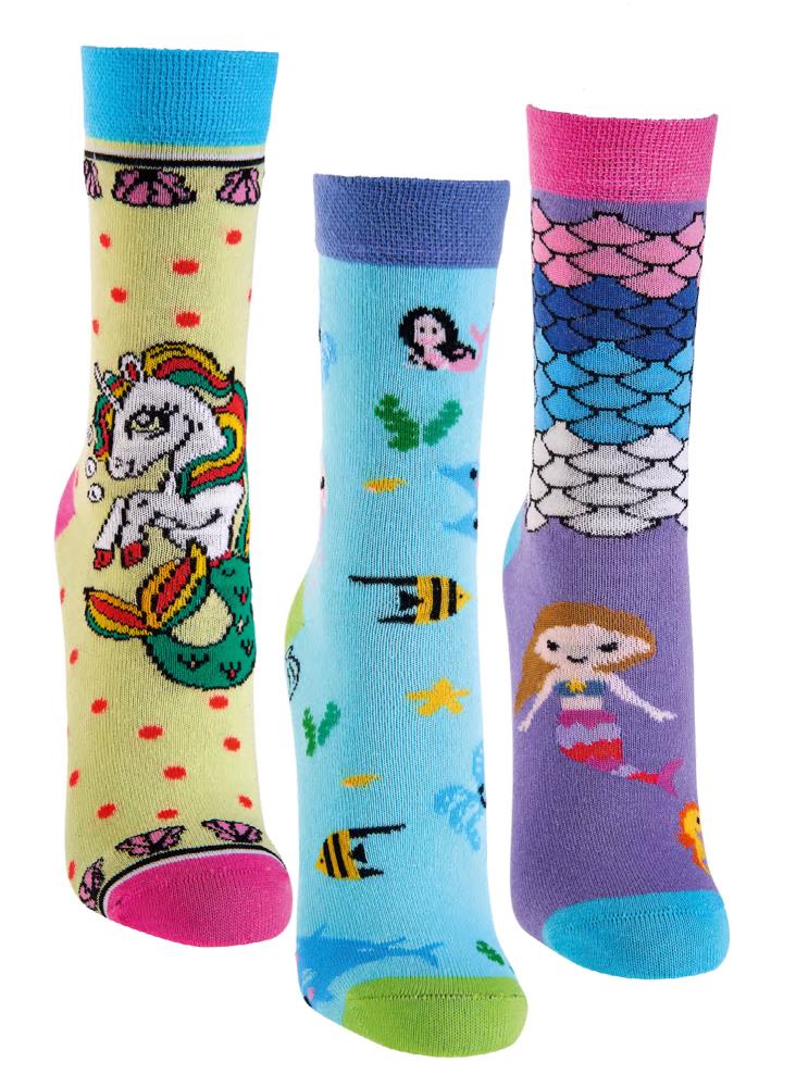 Meerjungfrau Kindersocken  | 3Paar