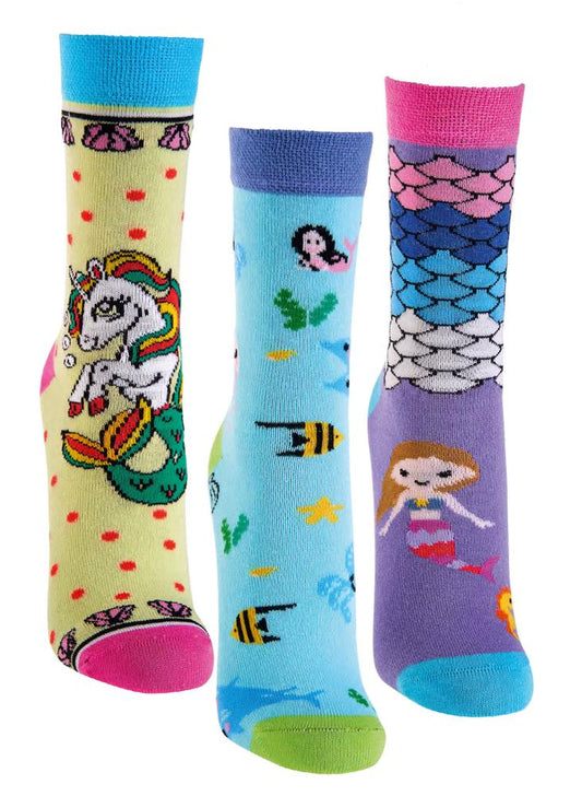 Meerjungfrau Kindersocken  | 3Paar