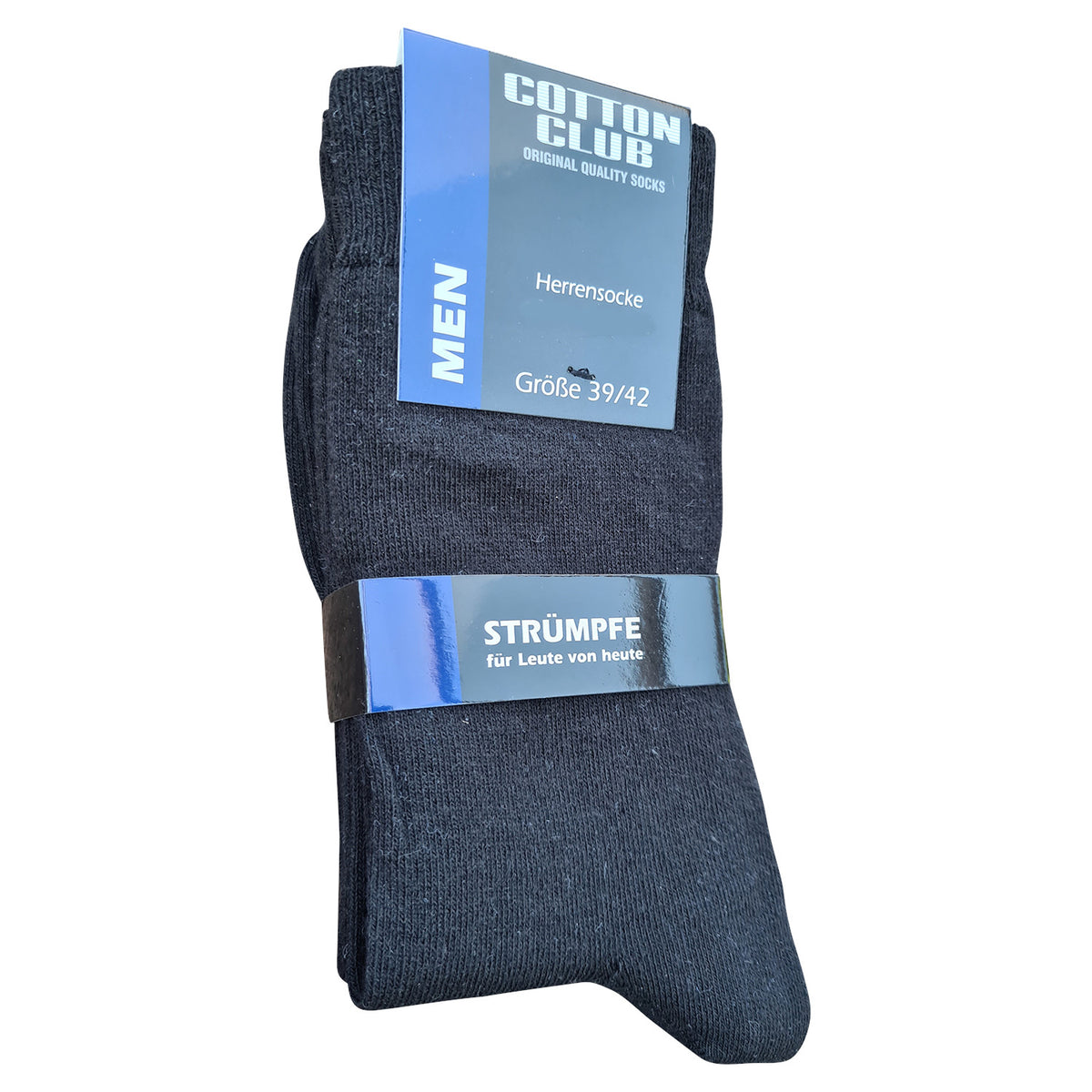 Socken ohne Gummi schwarz | 3Paar