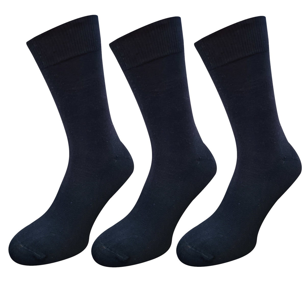 Socken ohne Gummi schwarz | 3Paar
