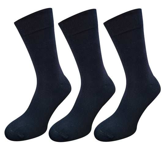Socken ohne Gummi schwarz | 3Paar