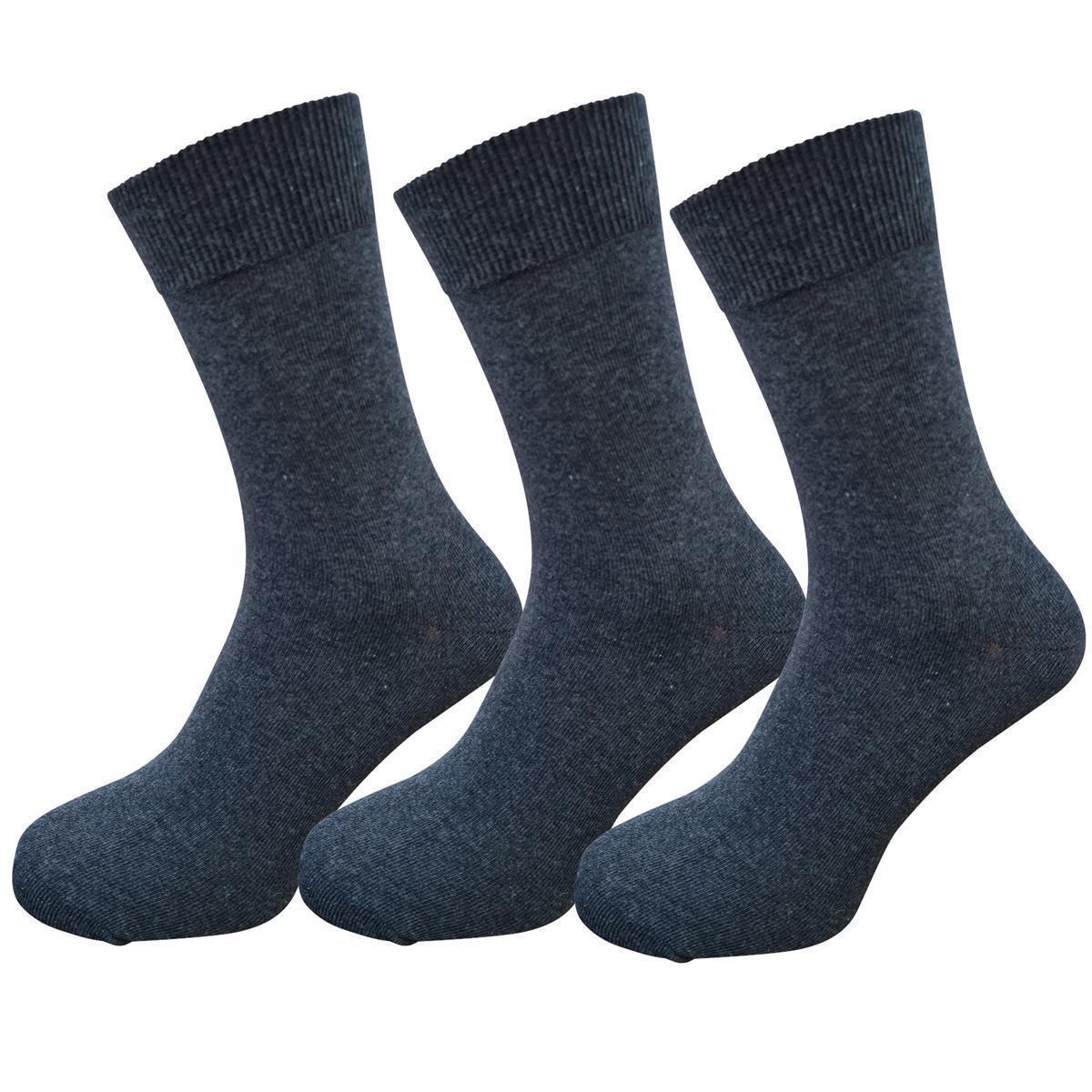 Socken ohne Gummi anthrazit | 3Paar