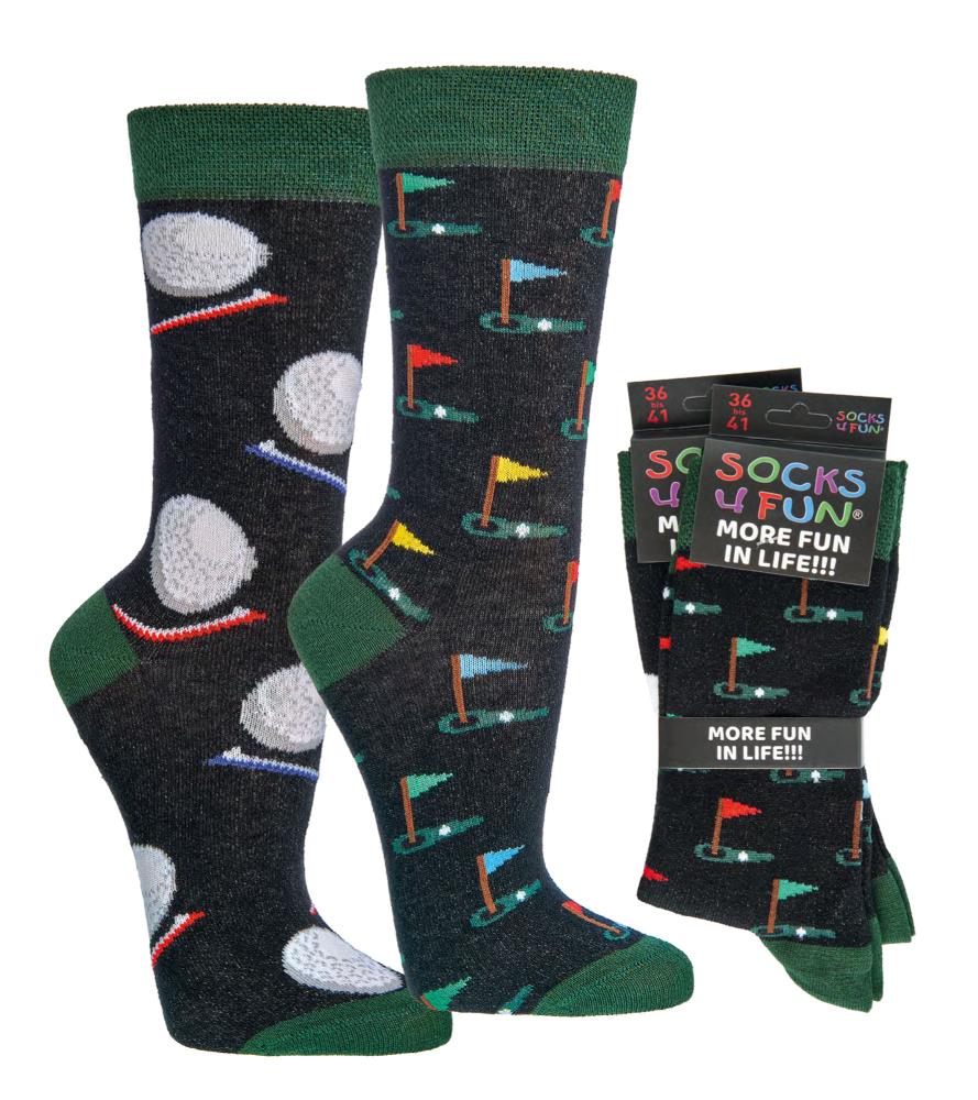 Golfer Spaßsocken | 2 Paar