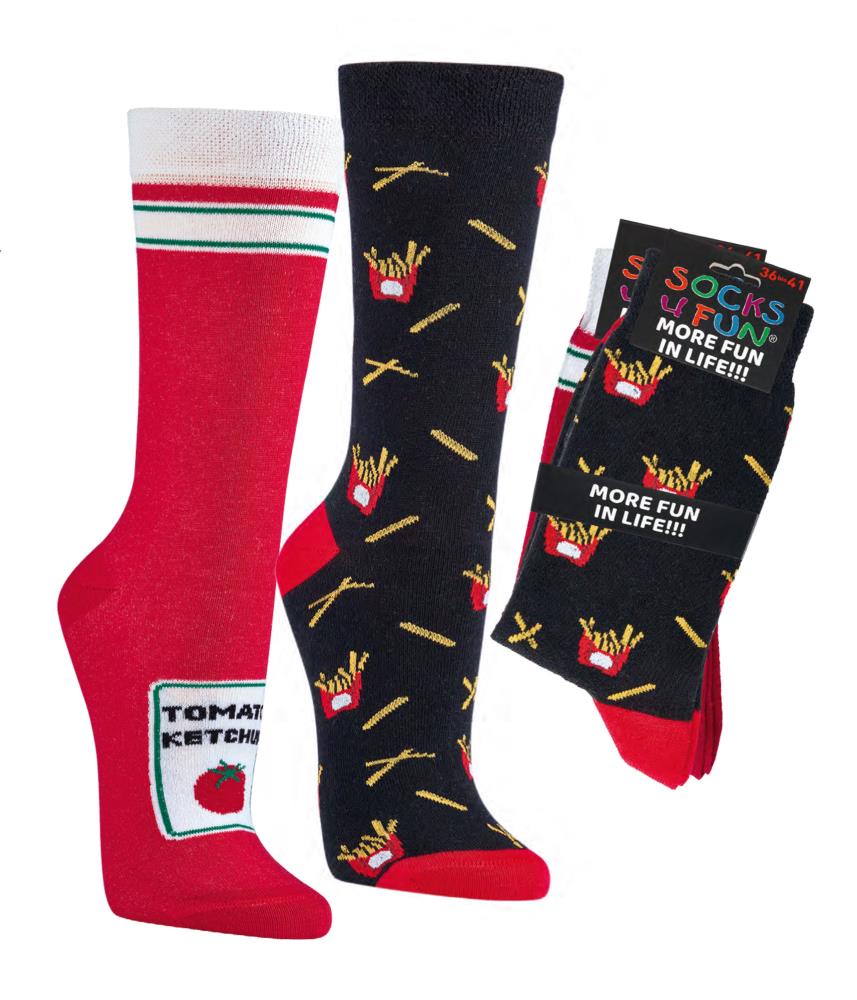 Juxx Socken Pommes Frites | 2 Paar