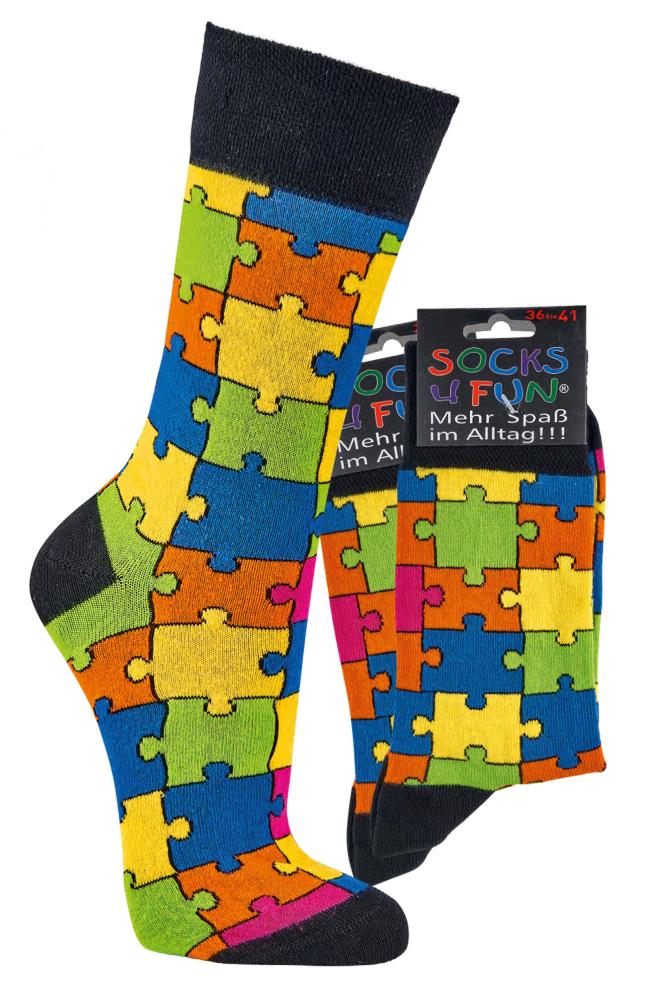 Bunte Socken Puzzle | 2 Paar