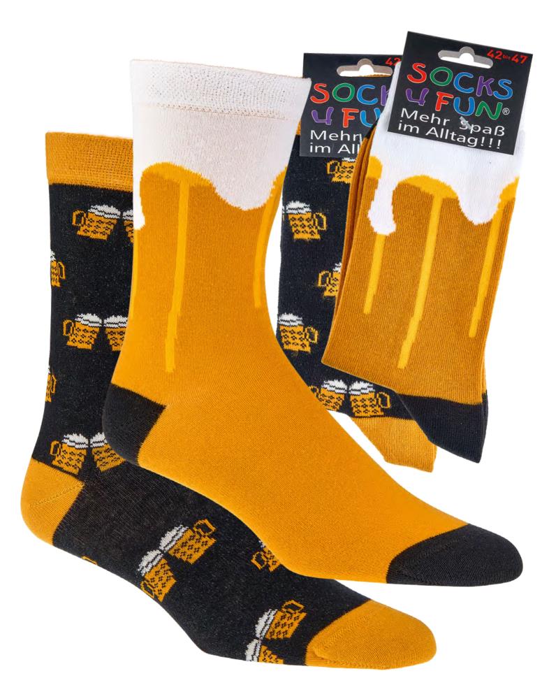 Spaß Socken Bier  | 2 Paar