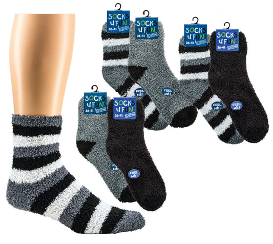 Kuschelsocken geringelt | 2Paar