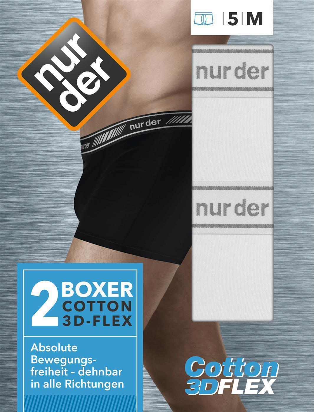 Herren Boxershorts 3D-Flex Classic von Nur Der | 2Stück