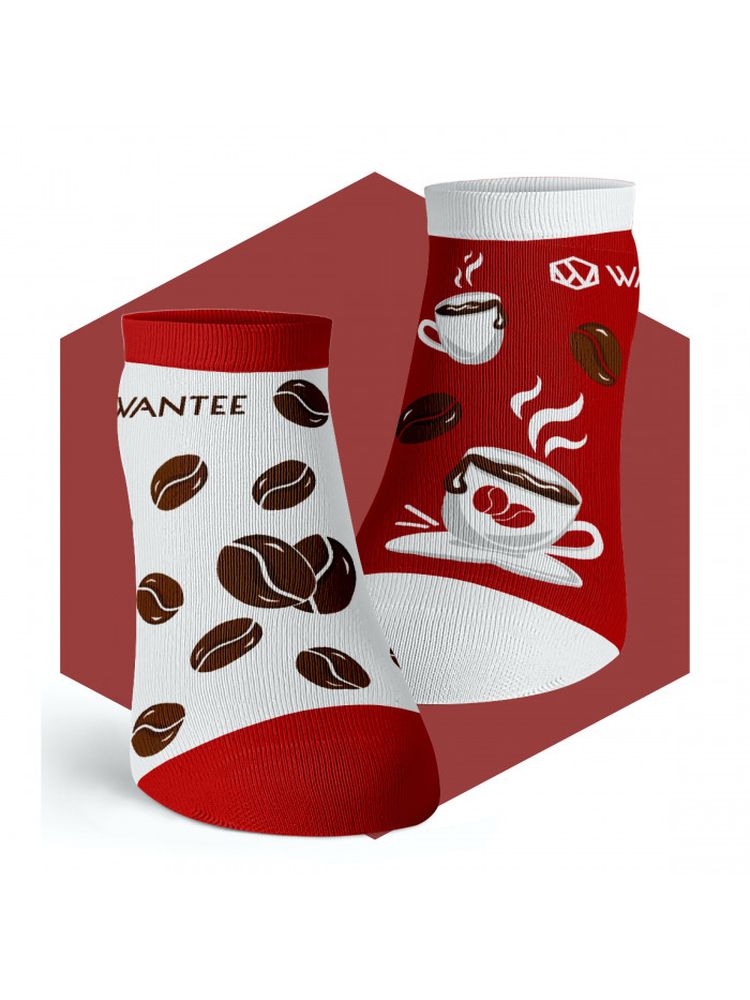 Kaffee Socken bis Knöchel Wantee