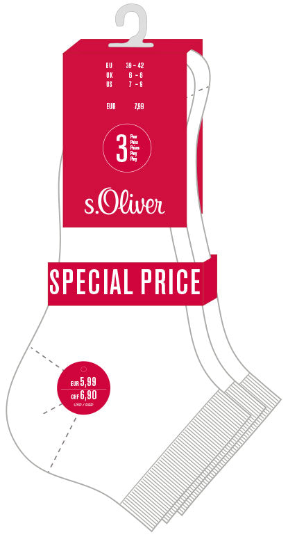 Socken kurzer Schaft s.Oliver | 3 Paar