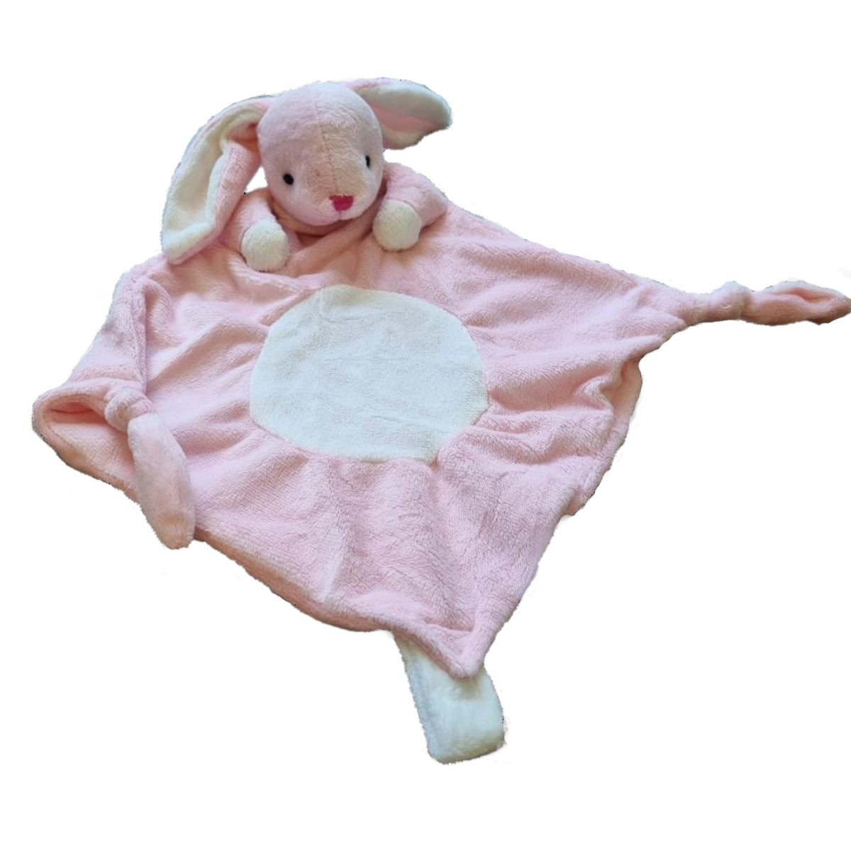 Schnuffeltuch Hase pink 25 x 25