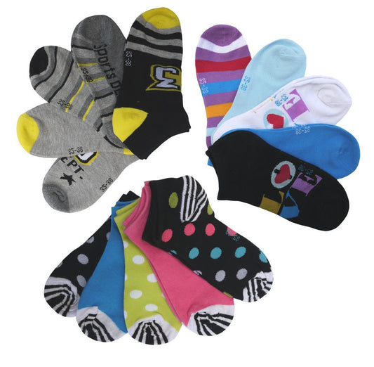 10 Paar Kinder Sneakersocken sortiert