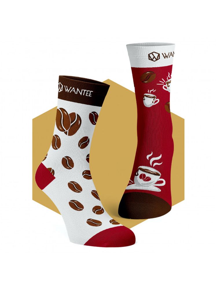 Kaffee Socken bis Knöchel Wantee
