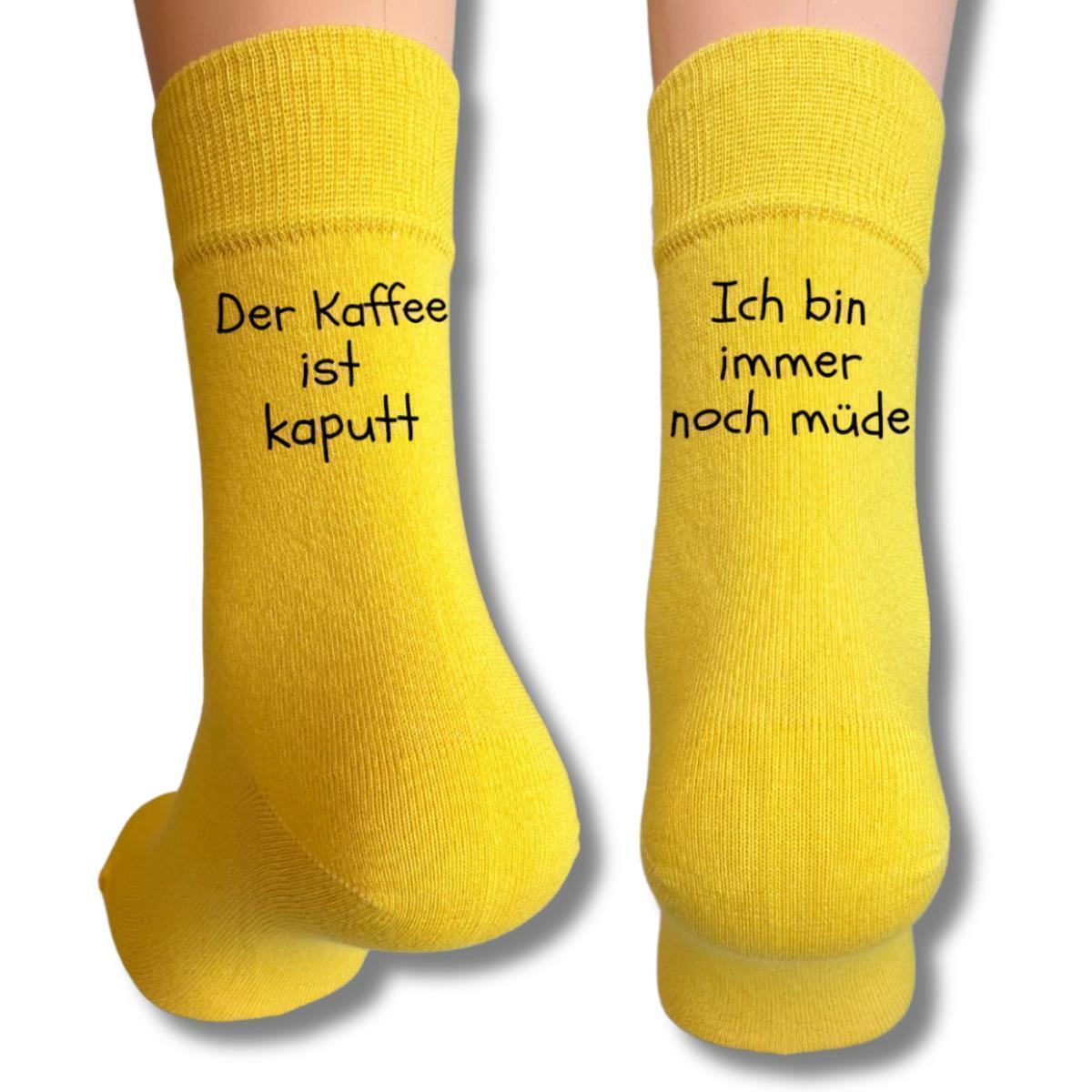 Bunte Spruch Socken Der Kaffee ist kaputt
