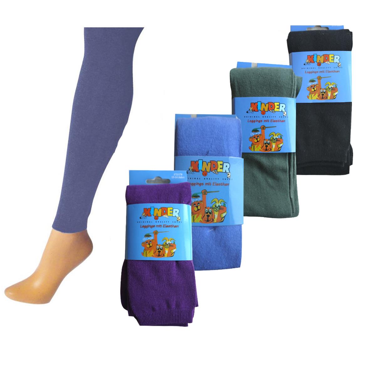 Kinder-Leggings unifarben