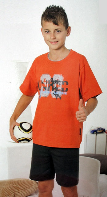 Jungen Shorty-Pyjama mit tollem Fussball-Motiv