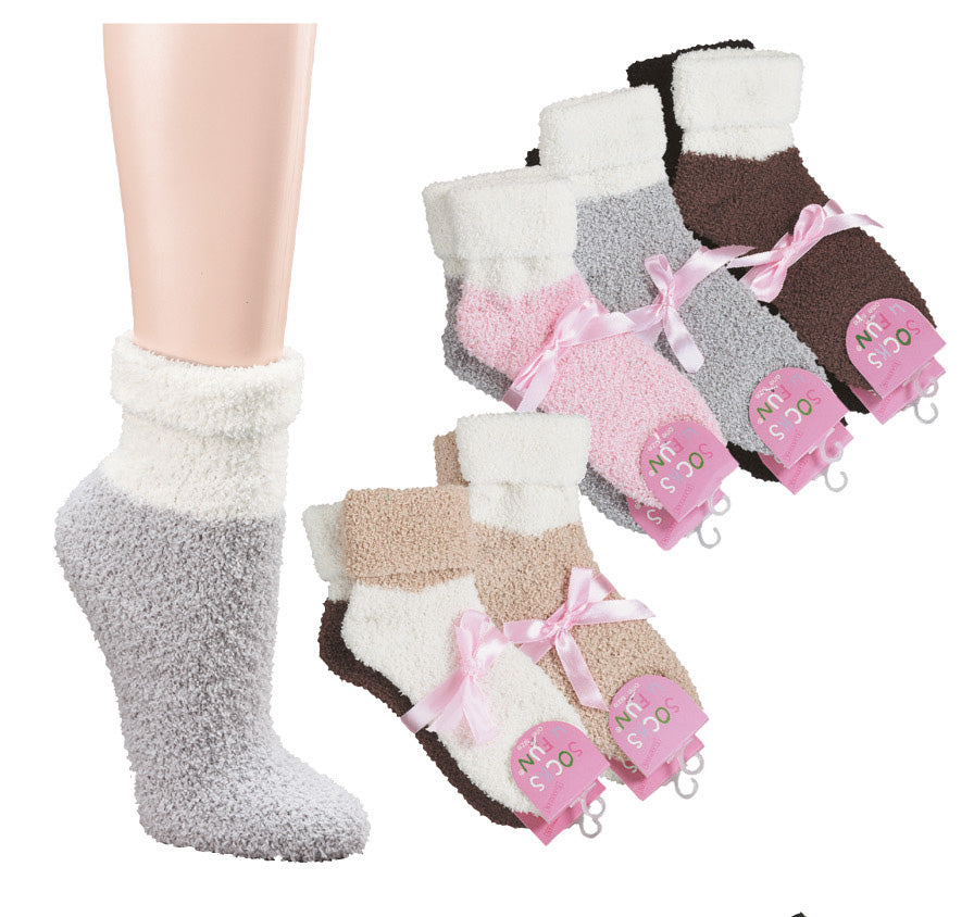 Kuschelsocken mit Umschlag | 2Paar