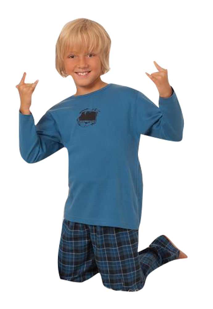 Jungen Pyjama mit Flanellhose