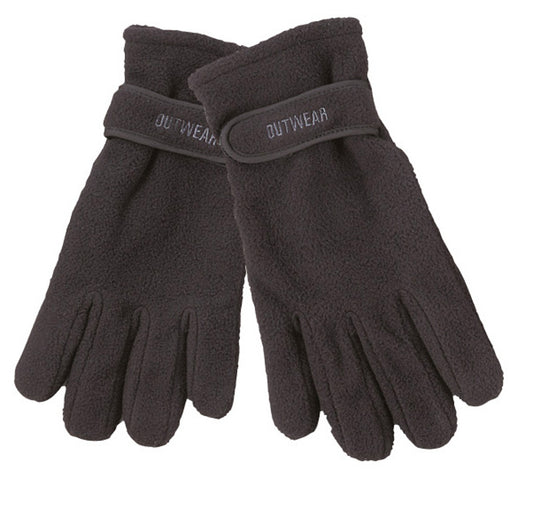 Fleece Handschuhe in schwarz