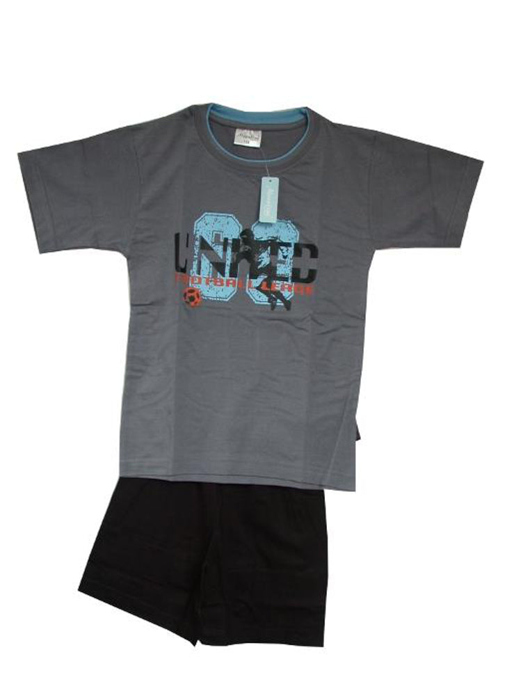 Jungen Shorty-Pyjama mit tollem Fussball-Motiv
