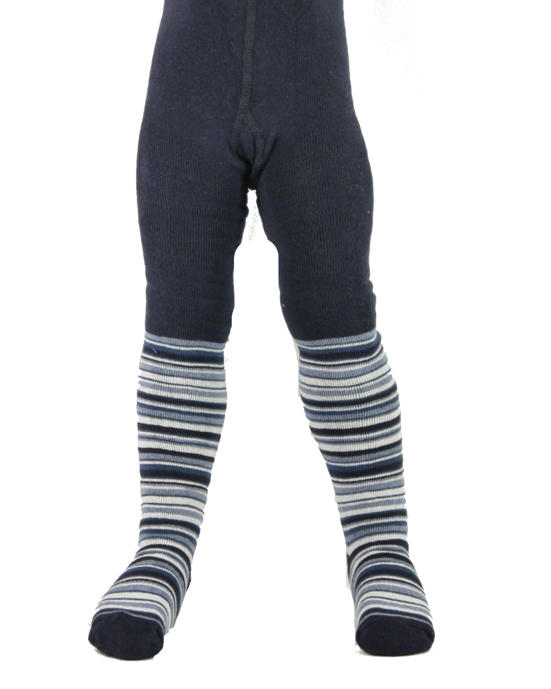 Thermo Babystrumpfhosen geringelt für Jungen