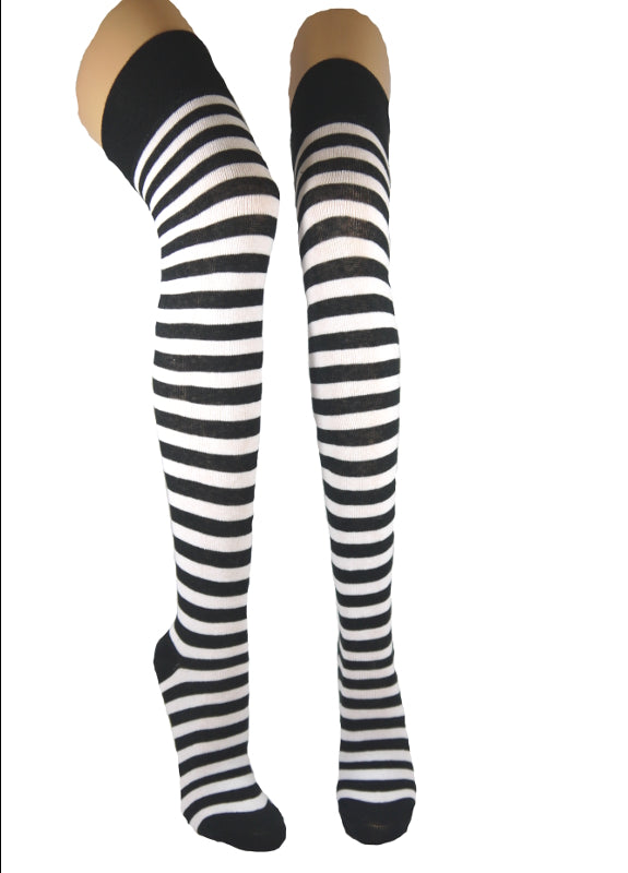 Overknees Strümpfe geringelt