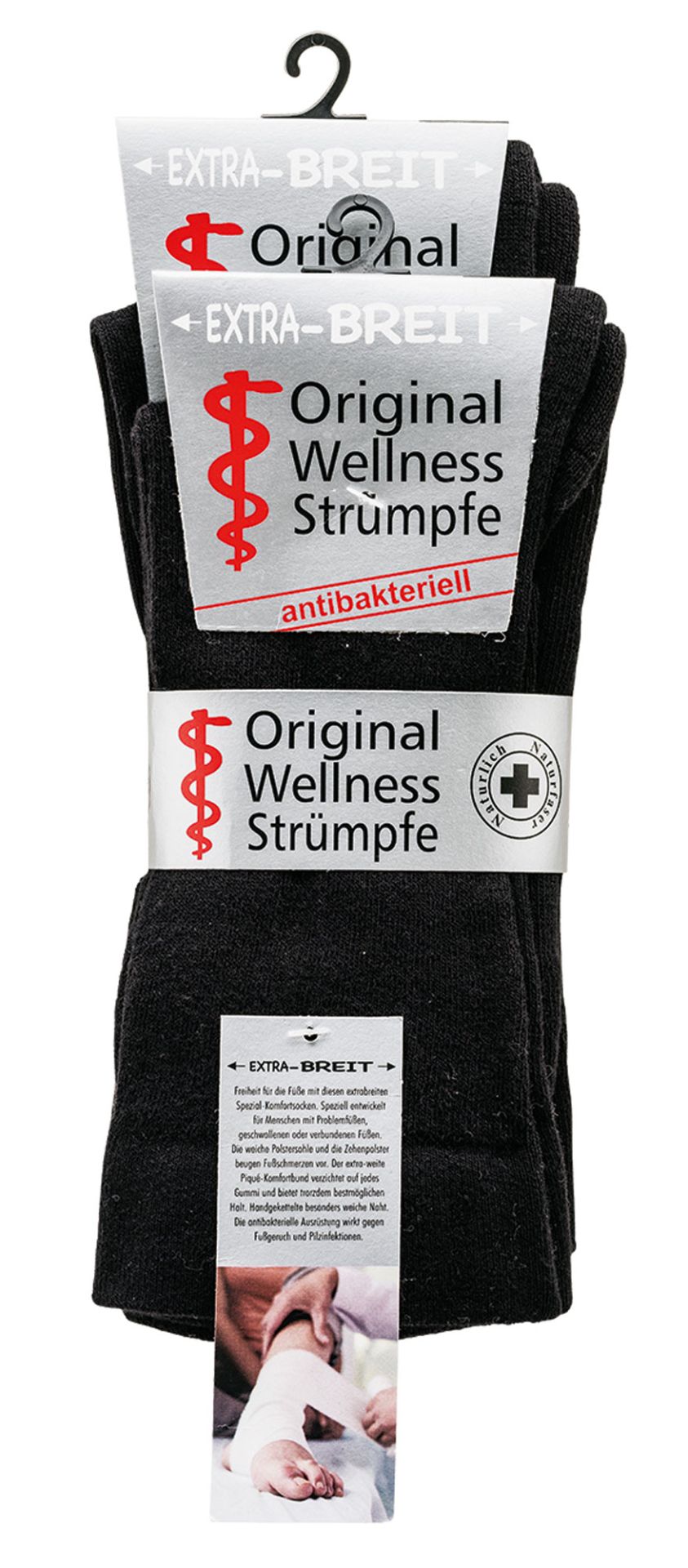 Verbandssocken & Diabetikersocken mit weitem Bund | 2Paar