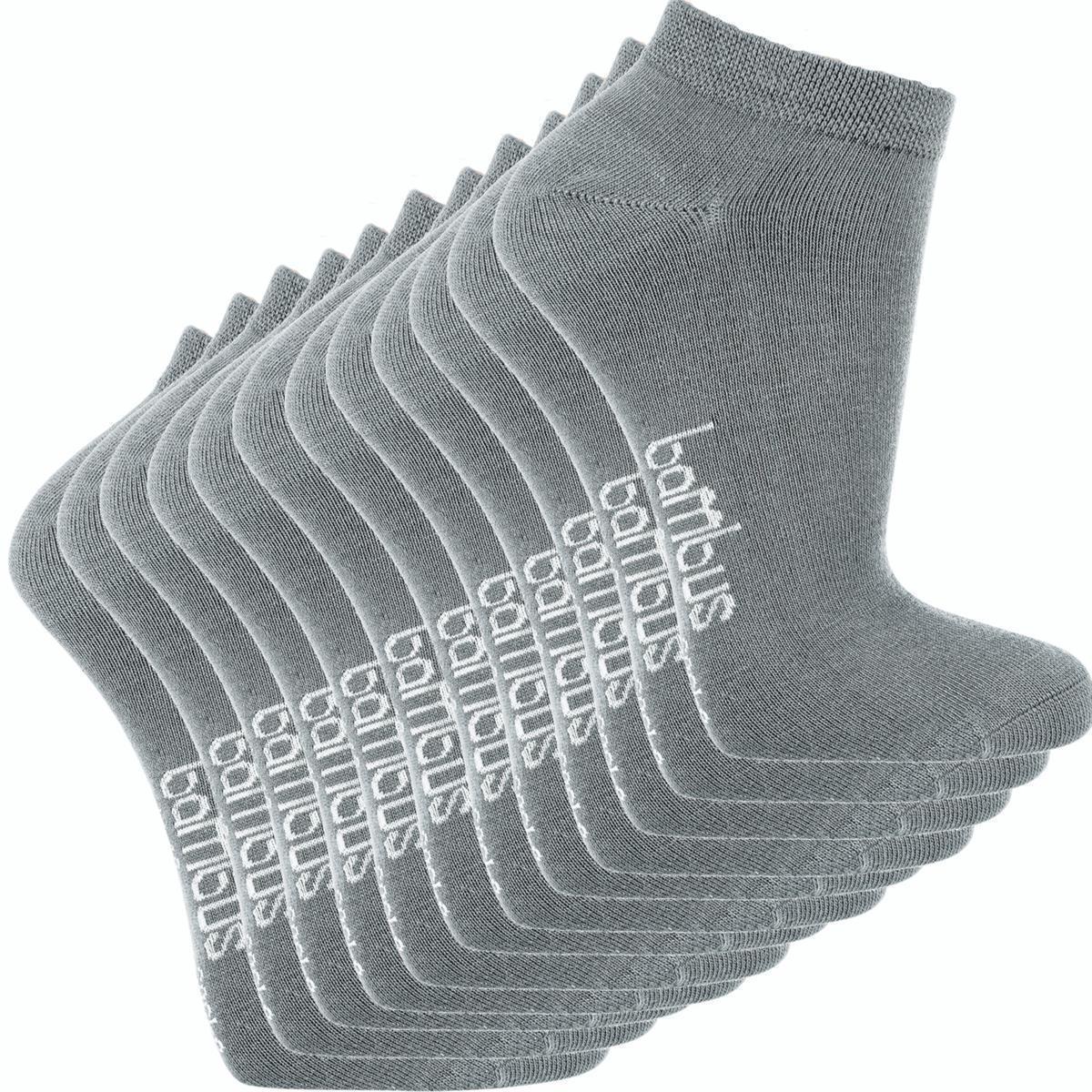 Sneaker Socken Bambus grau | 3,6 oder 12 Paar