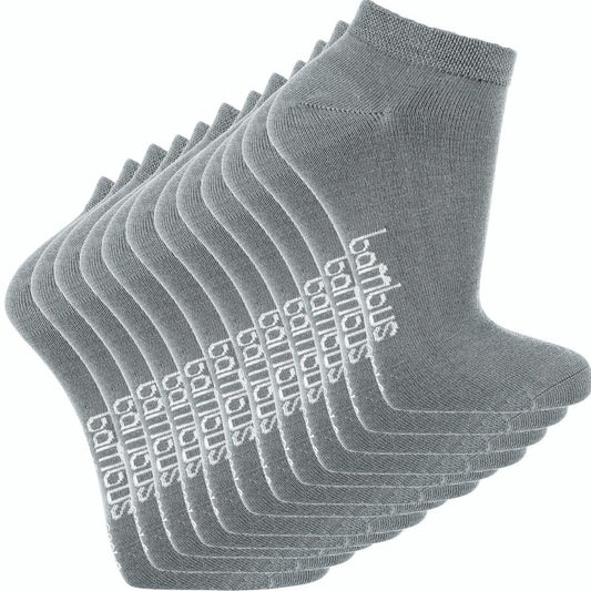 Sneaker Socken Bambus grau | 3,6 oder 12 Paar