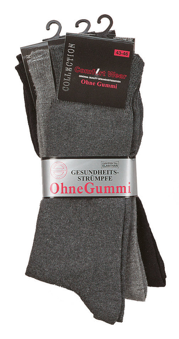 Wellness Socken ohne Gummi bis Größe 58 | 3Paar