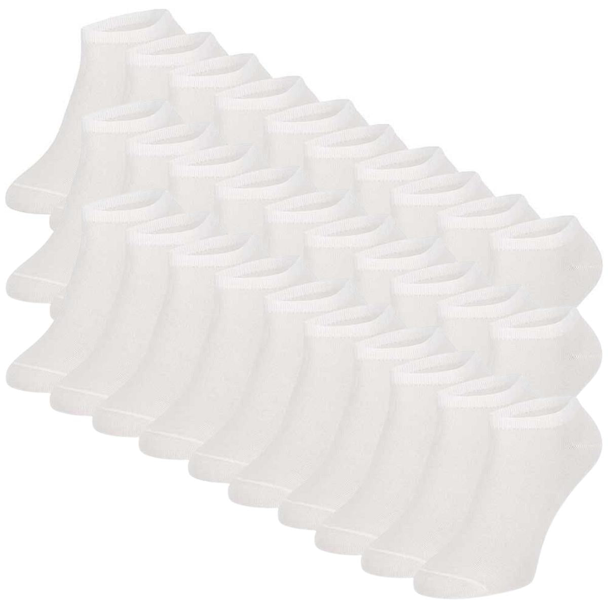 Weiße Sneaker Socken 10, 20 oder 30 Paar